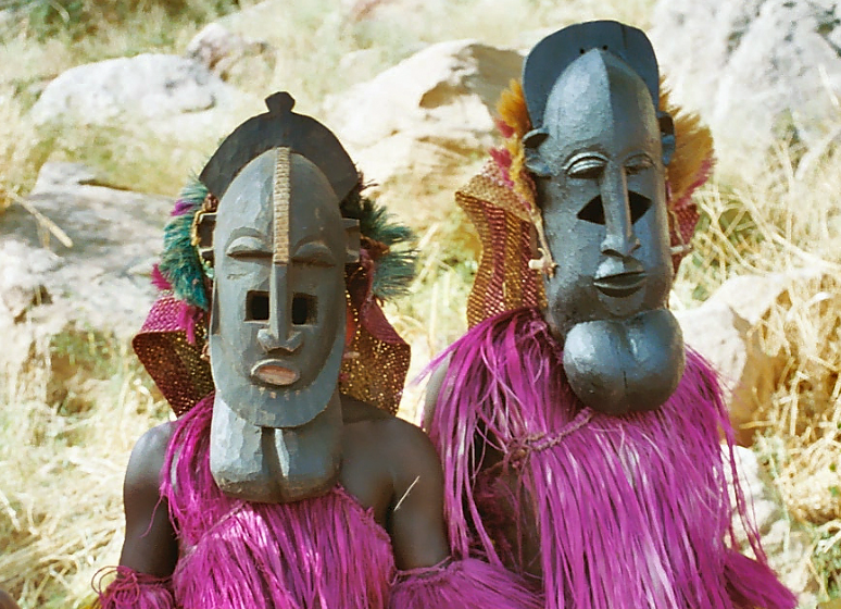 Dogon, wearing ceremonial masks